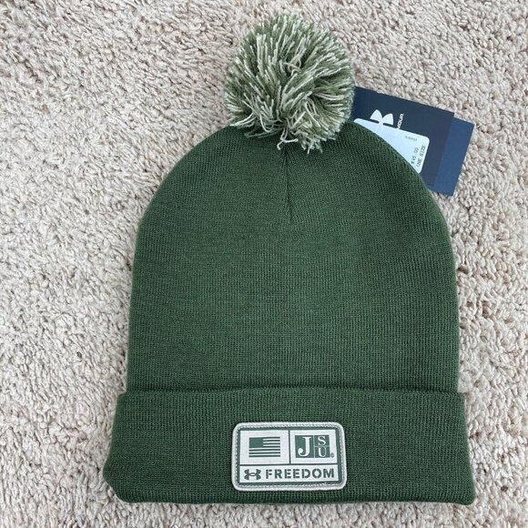 Jackson State University Tigers Beanie Under Armour Freedom‎ Green Knit Hat NWT - Picture 1 of 4